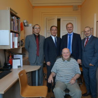 黄勇大使和贝德高国务秘书莅临拉脱维亚大学孔子学院