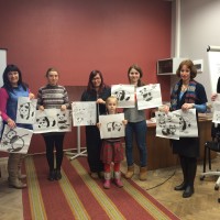 Chinese painting: the art of water and ink–Drawing panda experience activities in Confucius Classroom at Daugavpils University