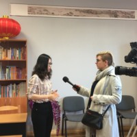 Local TV Interviewed Confucius Classroom at Daugavpils University