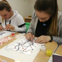 Chinese Culture Lesson in Liepaja University—Blowing Painting