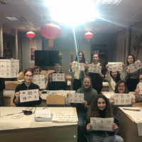 Chinese calligraphy class for adults junior group at LUCI has been successfully held