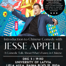 Introduction to Chinese Comedy with Jesse Appell:  A Comedic Lecture about What’s Funny in Chinese.