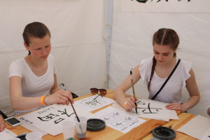 认真学汉字的好朋友